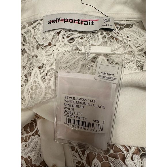 Self-Portrait Magnolia Lace Button-Front Minidress US 2 $510 - Picture 9 of 9